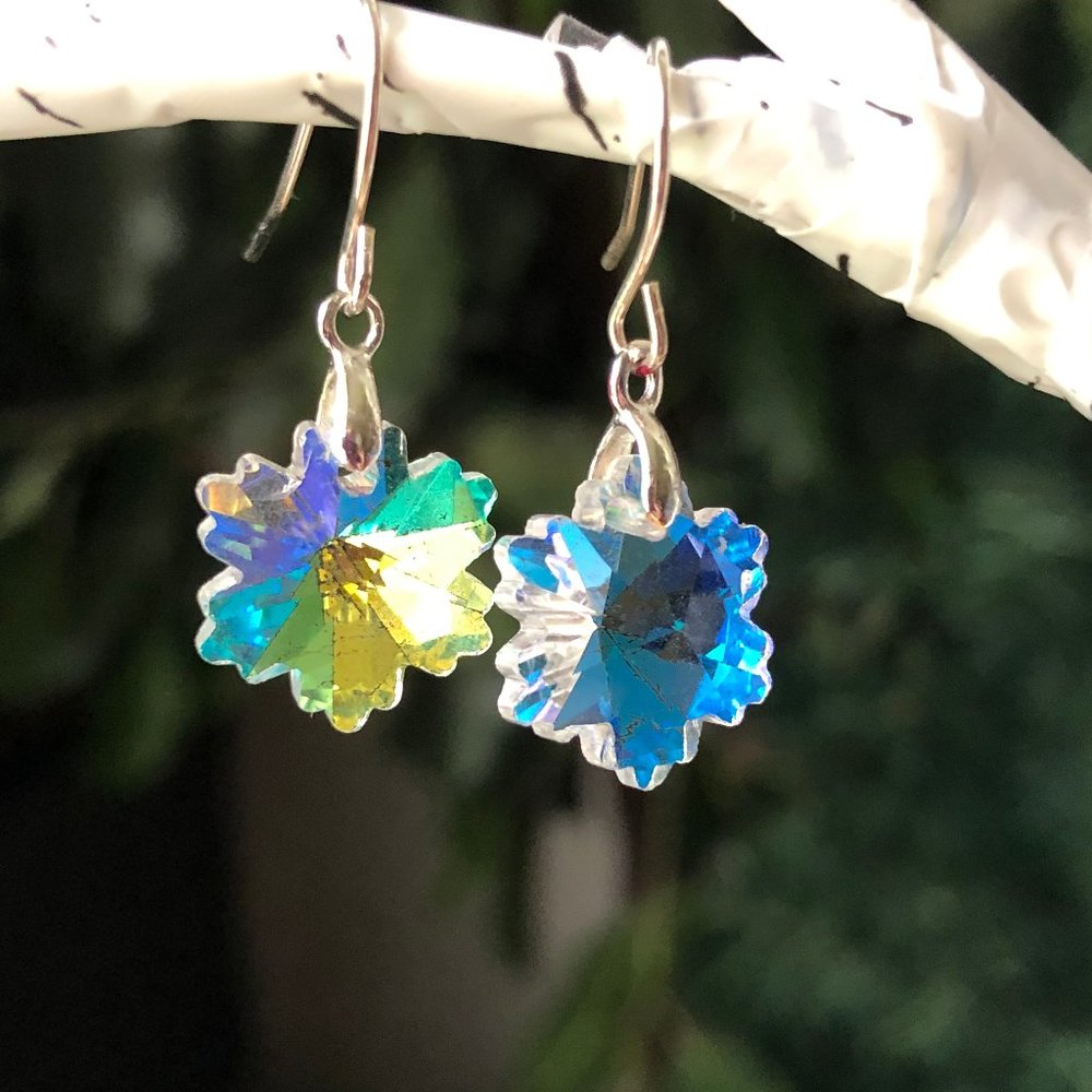 Iridescent Crystal Earrings